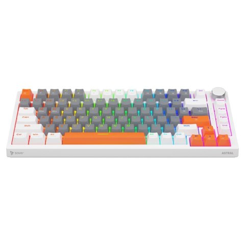 Klawiatura magnetyczna ASTRAL White OUTEMU White jade RGB 3 kolory keycapów Savio