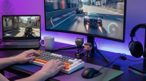 Klawiatura magnetyczna ASTRAL White OUTEMU White jade RGB 3 kolory keycapów Savio