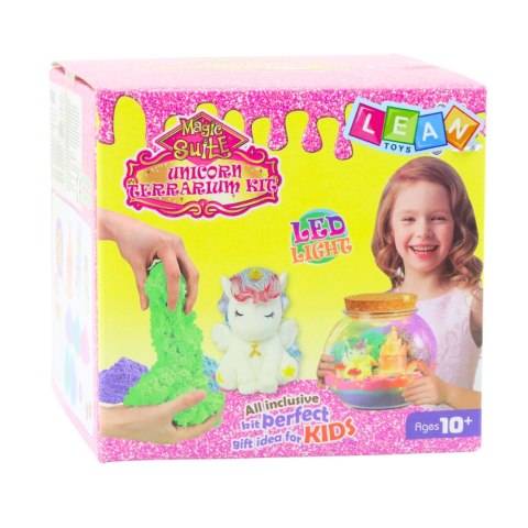 Zestaw Kreatywny DIY Terrarium z Małym Jednorożcem Lampka LED Pilot LEAN Toys