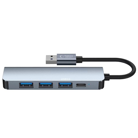 5w1 HUB rozdzielacz USB-A na USB-A USB-C - szary Tech-Protect
