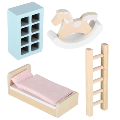 Domek dla lalek w walizce akcesoria drewniane mebelki Kik Sp. z o. o. Sp. k.