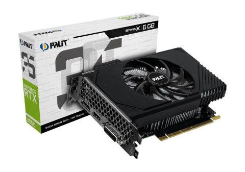 Karta graficzna GeForce RTX 3050 StormX 6GB GDDR6 96bit DVI/DP/HDMI Palit