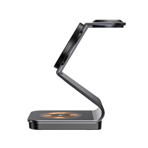 Ładowarka indukcyjna 3w1 z MagSafe na smartfon Apple Watch AirPods - czarna Tech-Protect