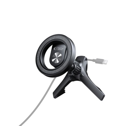Uchwyt samochodowy na kratkę nawiewu do smartfona z pierścieniami MagSafe N53 - czarny Tech-Protect