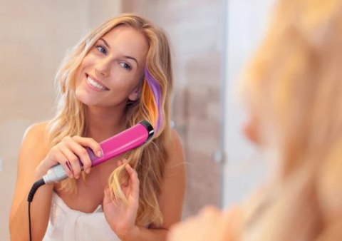 Crazy Chic Zestaw do Farbowania Włosów Crazy Fryzury Prostownica Koraliki Clementoni 18773 Clementoni