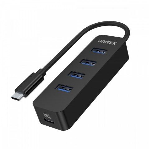HUB USB-C; 4x USB-A 3.1; Aktywny; 10W; H1117B Unitek