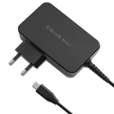 Ładowarka GaN Power Pro | 1xUSB-C | 100W | 5-20V | 3-5A | Czarna Qoltec