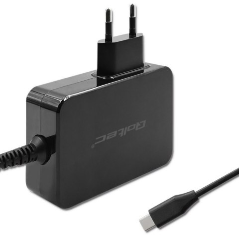 Ładowarka GaN Power Pro | 1xUSB-C | 100W | 5-20V | 3-5A | Czarna Qoltec