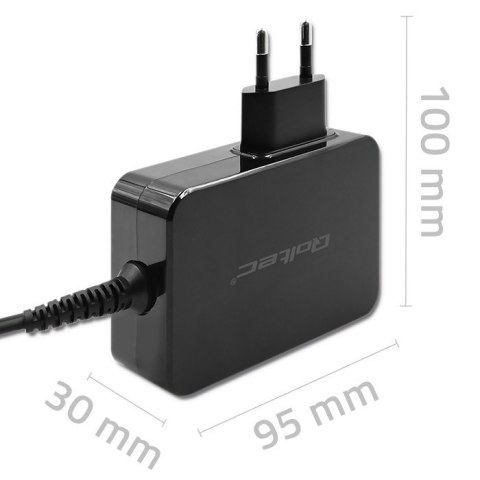 Ładowarka GaN Power Pro | 1xUSB-C | 100W | 5-20V | 3-5A | Czarna Qoltec