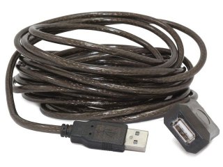 Przedłużacz USB 2.0 typu AM-AF 10m aktywny czarny Gembird