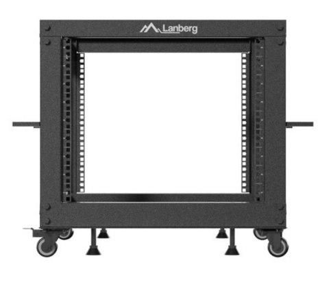 Stojak Open rack 19 cali 9U 600x600-1100 regulowany czarny Lanberg