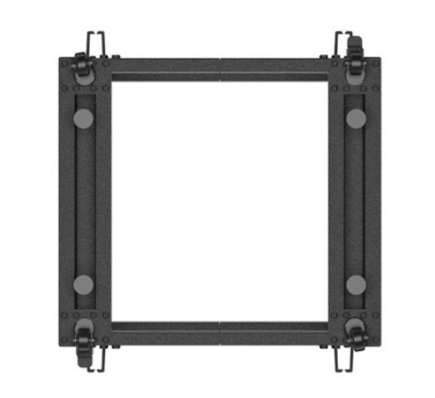 Stojak Open rack 19 cali 9U 600x600-1100 regulowany czarny Lanberg