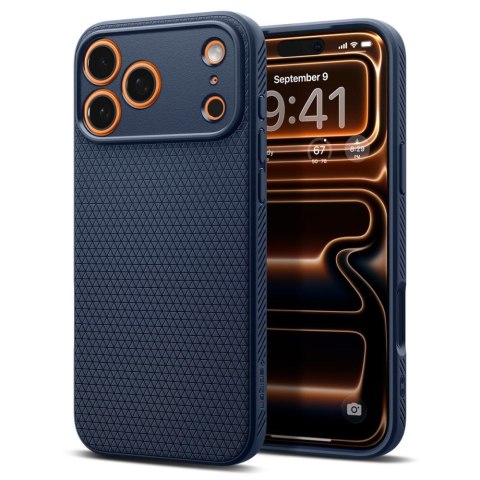Etui pokrowiec ochronny Liquid Air na iPhone 17 Pro - niebieskie SPIGEN
