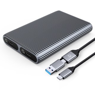 Kieszeń obudowa AM2C3-2SN na dwa dyski M.2 SATA+NVME USB-C 10Gb/s - szara ORICO