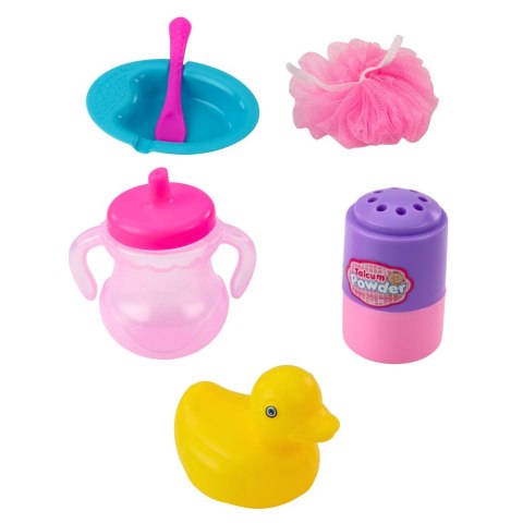 Zestaw Kąpielowy Dla Lalek Wanna Akcesoria Do Kąpieli Różowy LEAN Toys
