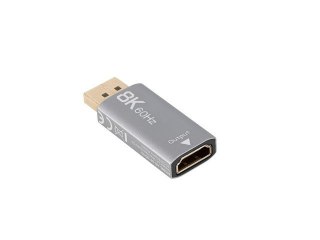 Adapter Displayport(M)- HDMI(F)8K srebrny Lanberg