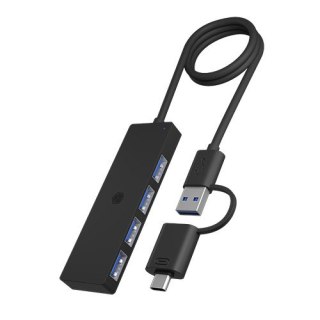 Hub IB-HUB1424-C3 4-Port USB Typ-A, złącze Typ-C/A IcyBox