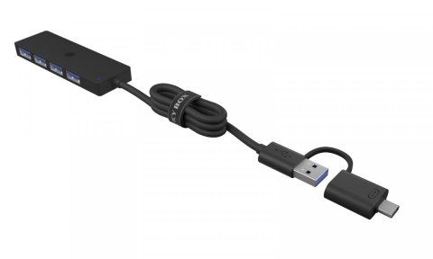 Hub IB-HUB1424-C3 4-Port USB Typ-A, złącze Typ-C/A IcyBox