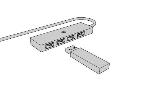 Hub IB-HUB1424-C3 4-Port USB Typ-A, złącze Typ-C/A IcyBox