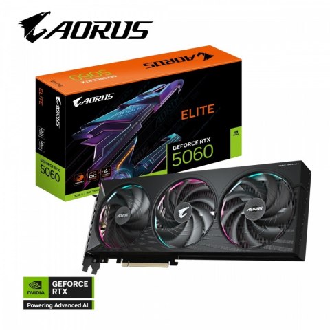 Karta graficzna AORUS GeForce RTX 5060 ELITE 8GB 128BIT GDDR7 HDMI/DP Gigabyte