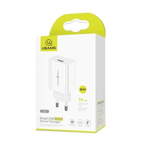 Ładowarka sieciowa T22 1xUSB 18W QC 3.0 USAMS
