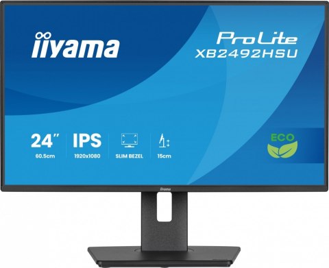 Monitor 24 cali XB2492HSU-B1 IPS,FHD,HDMI,DP,120Hz,300cd,4ms, cienkie ramki, 1500:1, ErP B, USB HUBx2 IIYAMA
