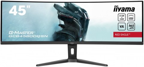 Monitor 45 cali G-Master GCB4580DQSN-B1, VA,DQHD,165HZ,USB-C-DOCK,RJ45,32:9, 1500R,450cd/m2,3000:1,0.8ms,3xUSB,2xHDMI,1xDP,2x3W IIYAMA