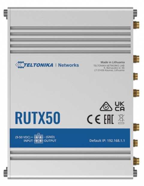 Router 5G RUTX50 Dual Sim, GNSS, WiFi, 4xLAN, USB2.0 TELTONIKA