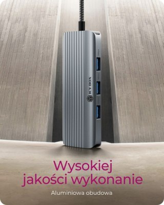 Stacja dokująca IB-DK4034a-CPD 6w1, HDMI,USB,PD,LAN IcyBox