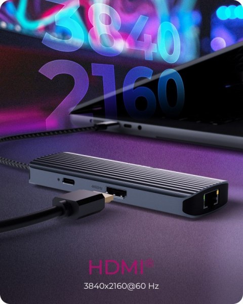 Stacja dokująca IB-DK4034a-CPD 6w1, HDMI,USB,PD,LAN IcyBox