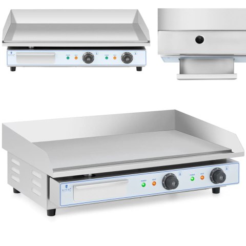 Grill płyta grillowa elektryczna podwójna gładka 730 x 400 mm 2 x 2200 W Royal Catering