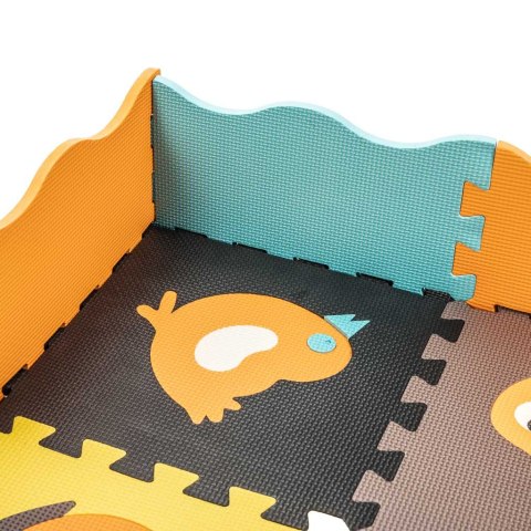 Mata edukacyjna piankowa puzzle zwierzątka kolorowa 114 x 114 cm 25 elementów Kik Sp. z o. o. Sp. k.