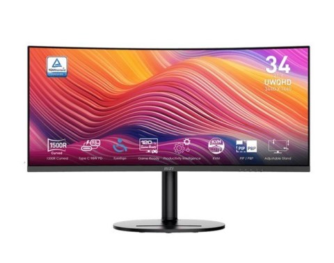 Monitor Modern MD342CQP 34 cale LED/UWQHD/Curve/120Hz/Black MSI