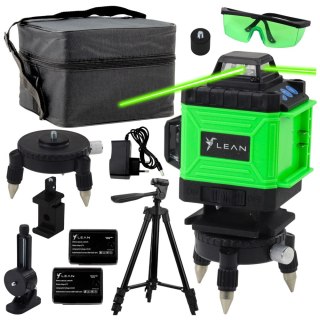 Poziomica Laserowa Płaszczyznowa 4D 16 Linii Torba 2 Akumulatory Zielona LEAN