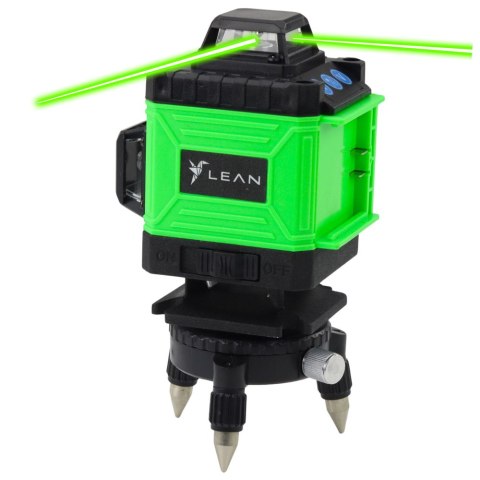 Poziomica Laserowa Płaszczyznowa 4D 16 Linii Torba 2 Akumulatory Zielona LEAN