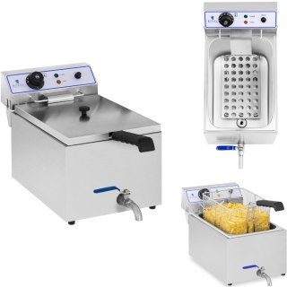 Profesjonalna frytownica do frytek ryb z kranem 3000W 17L Royal Catering RCEF 15E Royal Catering