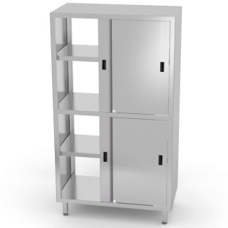 Szafa przelotowa gastronomiczna z drzwami suwanymi skręcana nierdzewna 80x70x180 cm - Hendi 812402 Hendi