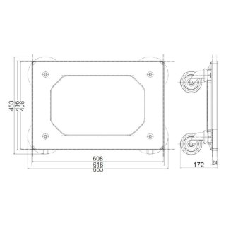 Wózek transportowy do skrzynek pojemników EUR 60x40cm GSG24
