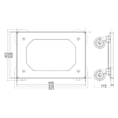 Wózek transportowy do skrzynek pojemników EUR 60x40cm GSG24