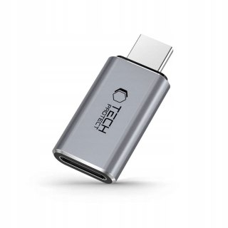 Adapter przejściówka USB-C - iPhone Lightning - szary Tech-Protect