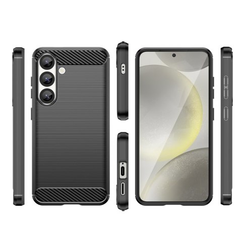 Etui elastyczne silikonowe na Samsung Galaxy F06 5G Carbon Case - czarne HURTEL
