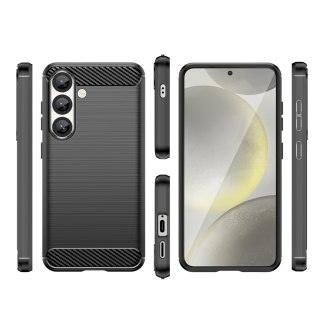 Etui elastyczne silikonowe na Samsung Galaxy M06 5G Carbon Case - czarne HURTEL