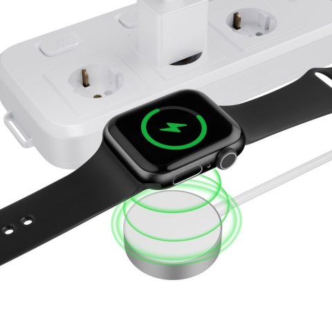 Ładowarka indukcyjna magnetyczna do Apple Watch USB-C 1.2m - biała Tech-Protect
