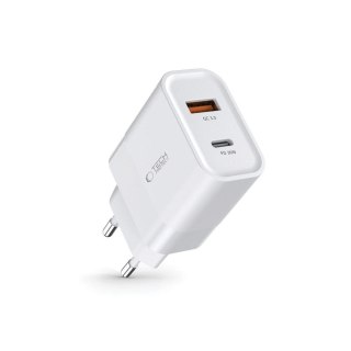 Ładowarka sieciowa C30W USB-C USB-A 30W - biała Tech-Protect