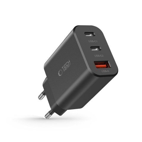 Ładowarka sieciowa NC30W 2x USB-C USB-A 30W - czarna Tech-Protect