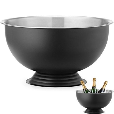 Misa do szampana ponczu stalowa 13 l śr. 393x214 mm - czarna Bar Up