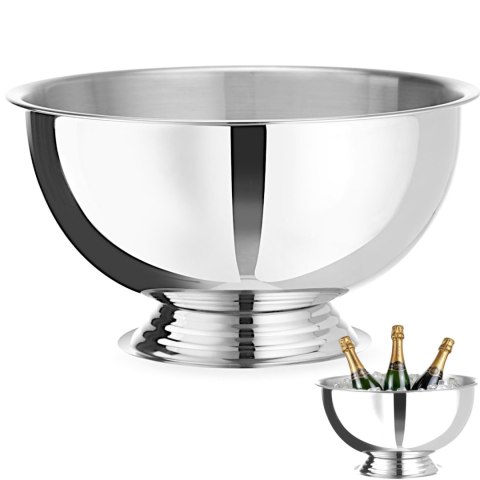 Misa do szampana ponczu stalowa 13 l śr. 393x214 mm - srebrna Bar Up