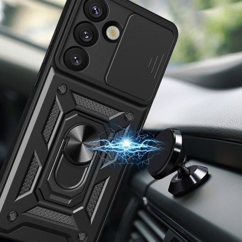 Pancerne etui z podstawką osłoną aparatu na Xiaomi 15 5G Hybrid Armor Camshield - czarne HURTEL