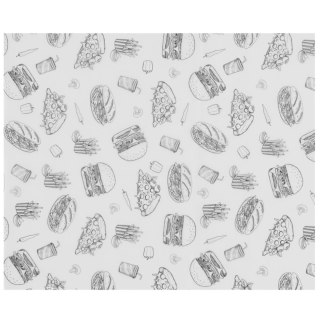 Papier pergaminowy do przekąsek frytek 20x25 cm wzór fast food - 500 szt. Hendi