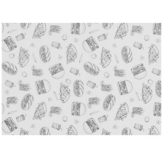 Papier pergaminowy do przekąsek frytek 25x35 cm wzór fast food - 500 szt. Hendi